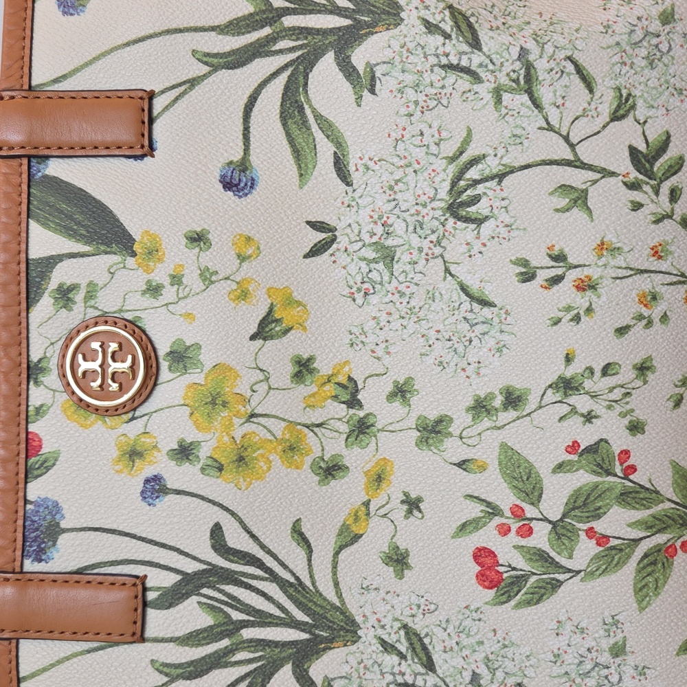 Tory Burch Floral Canvas Tote/Market Bag - Picture 3 of 17